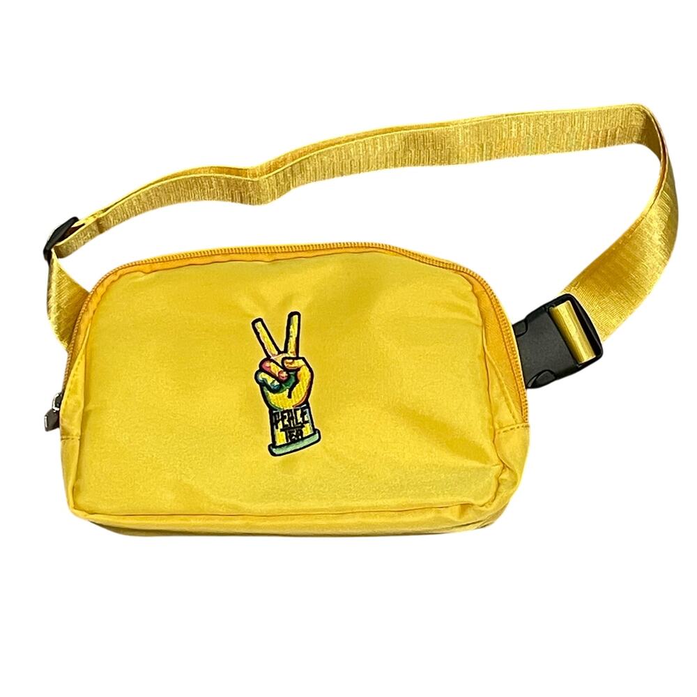 Y2K Crossbody Waist Bag Fanny Pack Retro Skatewear Streetwear Utility Bag Yellow